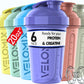 VELOMIX -6 PACK- 20 OZ Protein Shaker Bottles for Protein Mixes Shaker Cups for Protein Shakes Small Shaker Bottle Pack Shaker Cup Shakers for protein Shakes (Pastel Shades - 6 Pack)