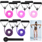 5 Pcs Exercise Resistance Bands with Handles Workout Bands Physical Resistance Tube Bands with Door Anchor for Men Women Muscle Toning Strength Training (Purple)