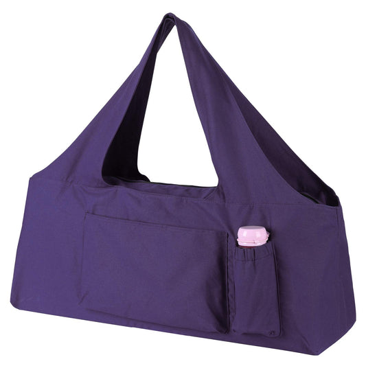 KUAK Yoga Mat Bag Large Yoga Bags and Carriers with Yoga Mat Strap Full Zipper Closure 5 Multi-Functional Pockets Durable Yoga Mat Tote Sling Carrier for Women Fits Most Size Mats Purple