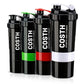 COSTH 17 Oz Multi-Compartment Shaker Bottle with 4-Pack Set | BPA-Free Leakproof Protein Mixer & Supplement Storage
